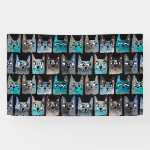 Blue cats banner