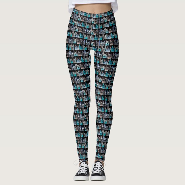 Blue cats leggings (Front)