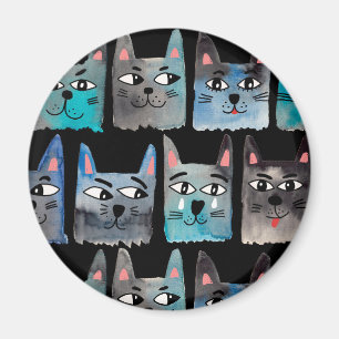 Blue cats magnet