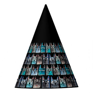 Blue cats party hat