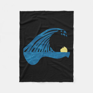 Blue Cats Wave For Kamala Funny Trump Blue Wave Of Fleece Blanket