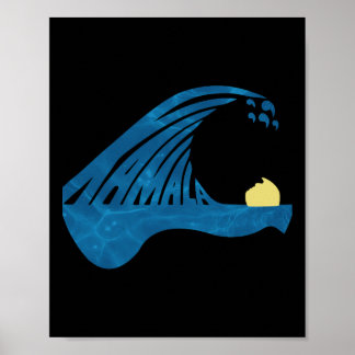 Blue Cats Wave For Kamala Funny Trump Blue Wave Of Poster