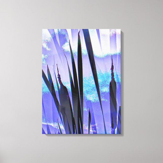 BLUE CATTAILS CANVAS PRINT (Front)