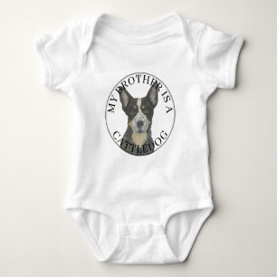 Blue Cattledog Heeler Big Brother Baby Bodysuit