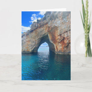 Blue Caves Zakynthos Greece Card
