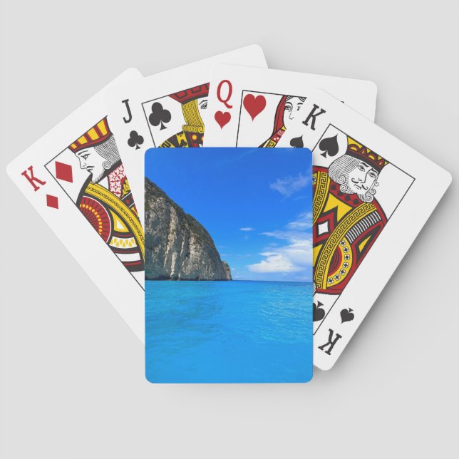 Blue Caves Zakynthos Greece Playing Cards (Back)
