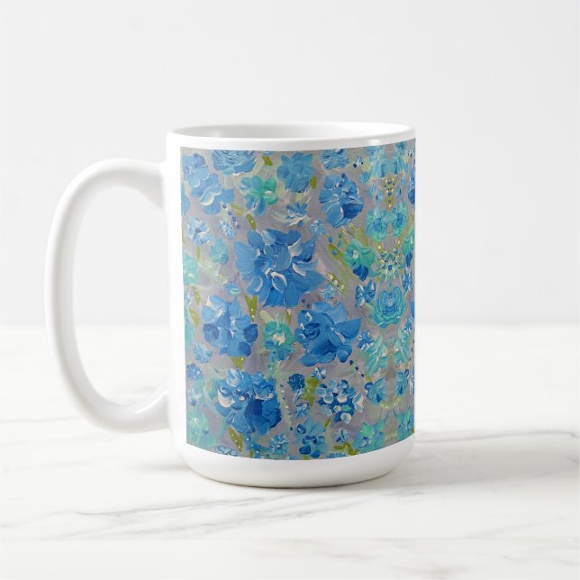 Blue Celebration Coffee Mug (Left)