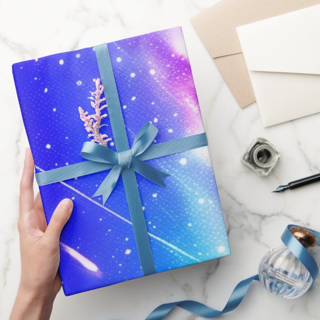 Blue Céleste Merveilles Anniversaire Papier cadeau (Cadeaux)