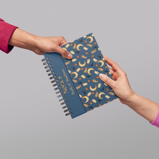 Blue Celestial Halloween Witchy Moon Notebook (Creator Uploaded)