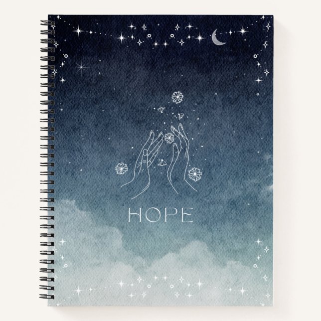 Blue Celestial Quote Notebook (Front)