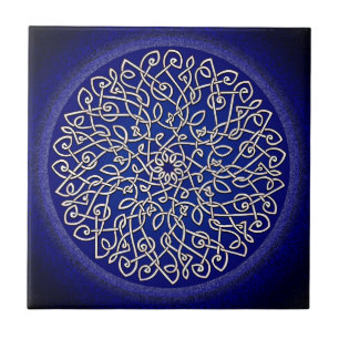 Blue Celtic Burst Tile