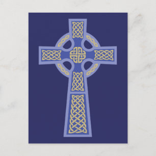 Blue Celtic Cross Postcards