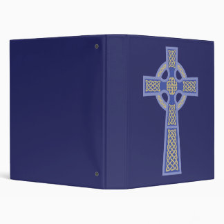 Blue Celtic Cross School Binder