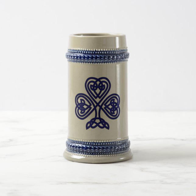 Blue Celtic Design 2 Stein Mug (Center)