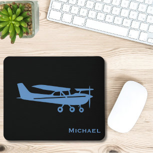 Blue Cessna Airplane Pilot Aviation Custom Office Mouse Pad