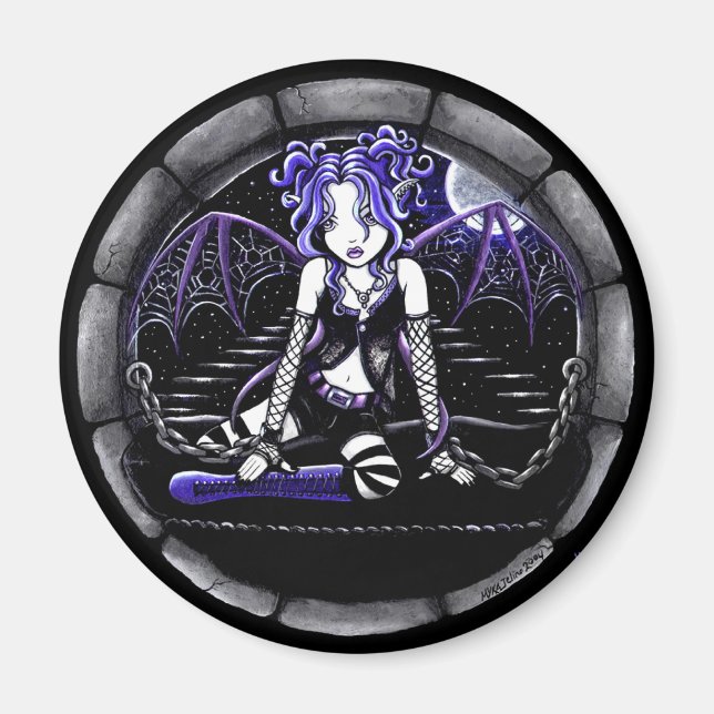 "Blue Chained" Gothic Fairy Art Magnets (Front)