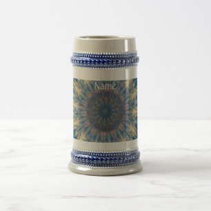 Blue Chakra Kaleidoscope Thunder_Cove Beer Stein
