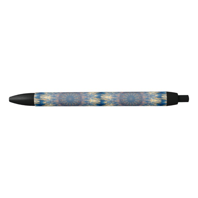Blue Chakra Kaleidoscope Thunder_Cove  Black Ink Pen (Front)
