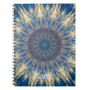 Blue Chakra Kaleidoscope Thunder_Cove Notebook
