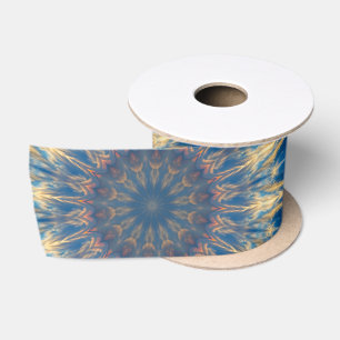 Blue Chakra Kaleidoscope Thunder_Cove Satin Ribbon