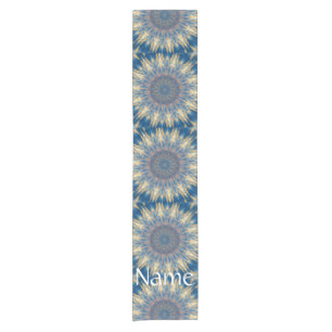 Blue Chakra Kaleidoscope Thunder_Cove Short Table Runner
