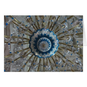 blue chandelier
