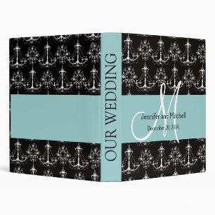 Blue Chandeliers Wedding Planner Binder