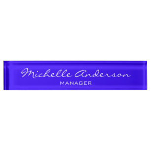 Blue Charm Professional Script Manager Nameplate