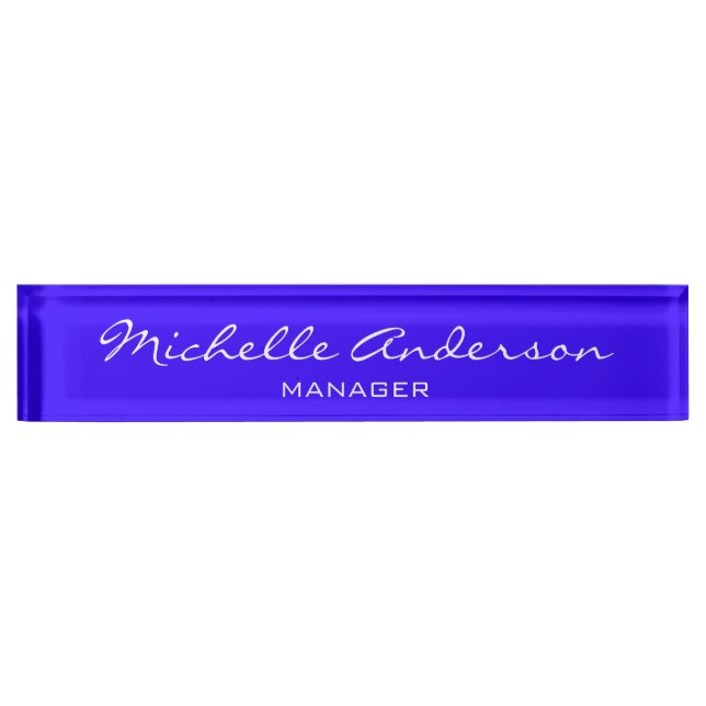 Blue Charm Professional Script Manager Nameplate (Front)