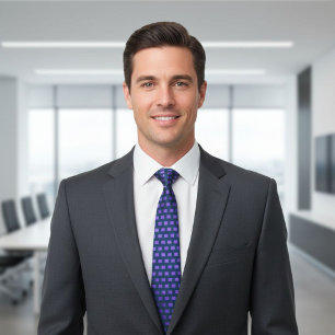 Blue check tie, Tie for formal events