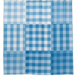 Blue Checker Patchwork Pattern