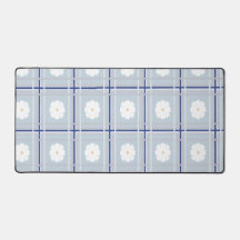 Blue Checkered Daisy pattern