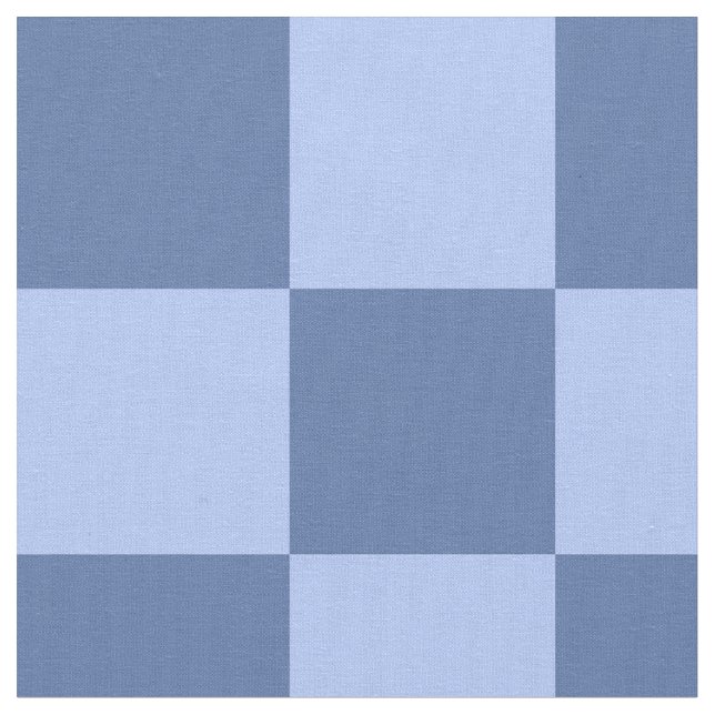 Blue Checkered Pattern Fabric (Close Up)