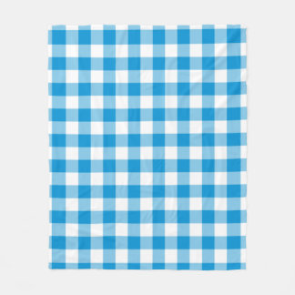 Blue Checkered Square Seamless Pattern  Fleece Blanket