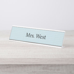 Blue Checkers Name Plate