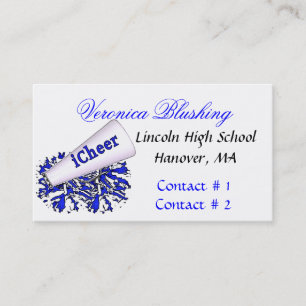 Blue Cheerleader Business / Calling Card