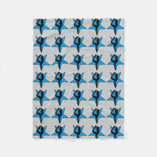 Blue Cheerleader fleece blanket