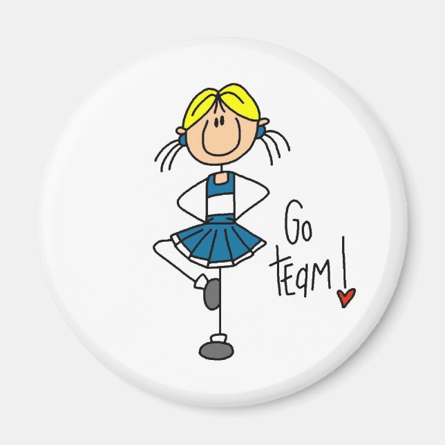Blue Cheerleader Magnet (Front)