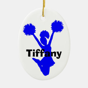 Blue Cheerleader Ornament