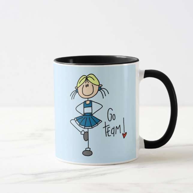 Blue Cheerleader Tshirts and Gifts Mug (Right)