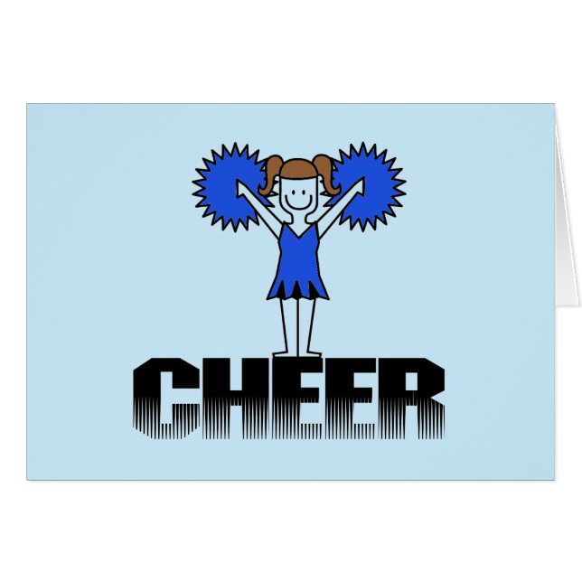 Blue Cheerleading T-shirts and Gifts (Front Horizontal)
