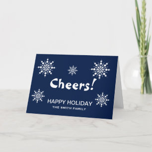 Blue Cheers to Holiday Christmas Snowflake
