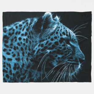 BLUE CHEETAH FLEECE BLANKET