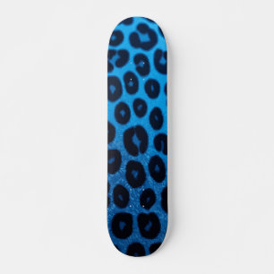 Blue Cheetah Print Bold Design Skateboard