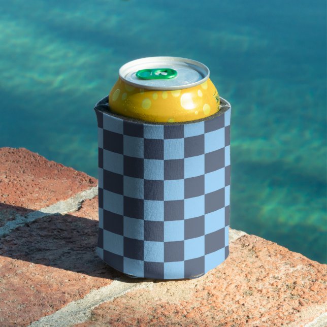 Blue Chequerboard Can Cooler (In Situ Pool)
