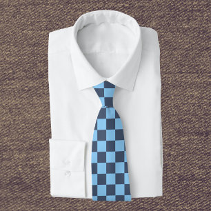 Blue Chequerboard Tie