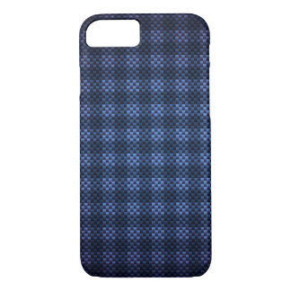 Blue chequered carbon fibre patterned Case-Mate iPhone case