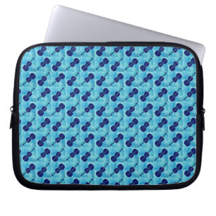 Blue Chequered Cellos Laptop Sleeve