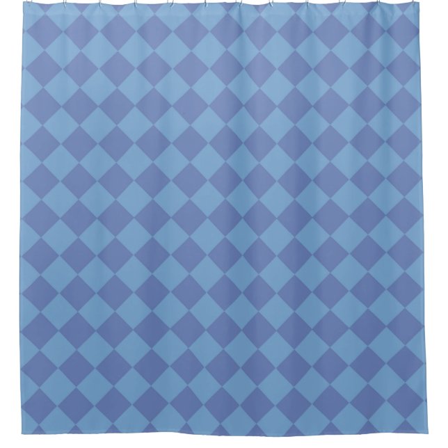 Blue Chequered Diamond Pattern  (Front)