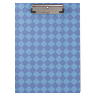 Blue Chequered Diamond Pattern Clipboard